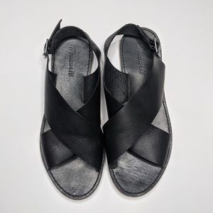 Madewell leather crisscross sandals